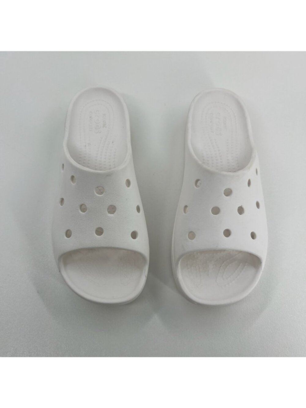 Crocs Classic Platform Slide Sandals Women US 9 Lightweight Chunky Slip On White - Picture 9 of 13